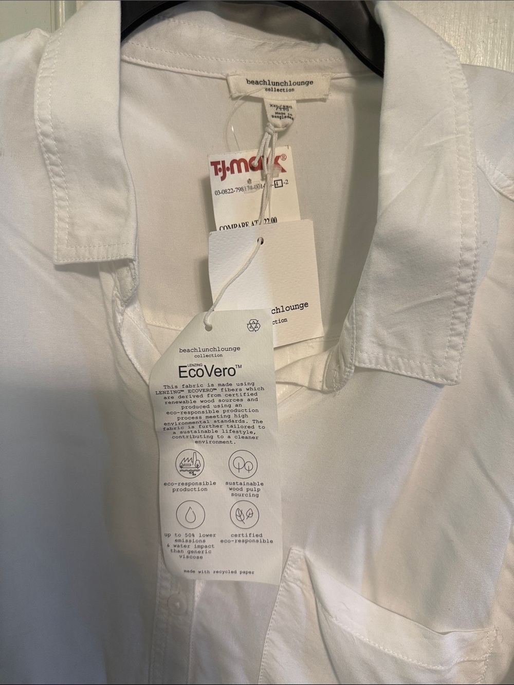 beachlunchlounge White Casual Button-Down Shirt - Picture 2 of 3
